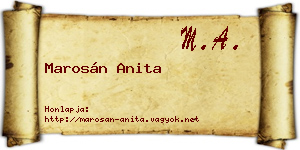 Marosán Anita névjegykártya