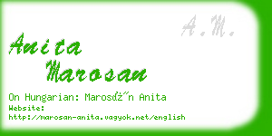 anita marosan business card